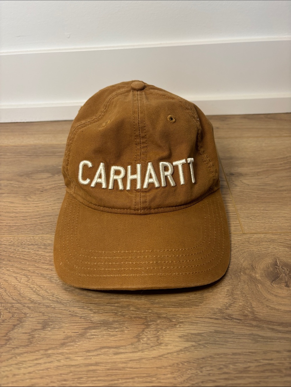 Carhartt Brown Canvas Embroidered Logo Adjustable Workwear Hat